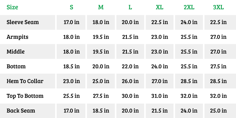 Alstyle Size Chart